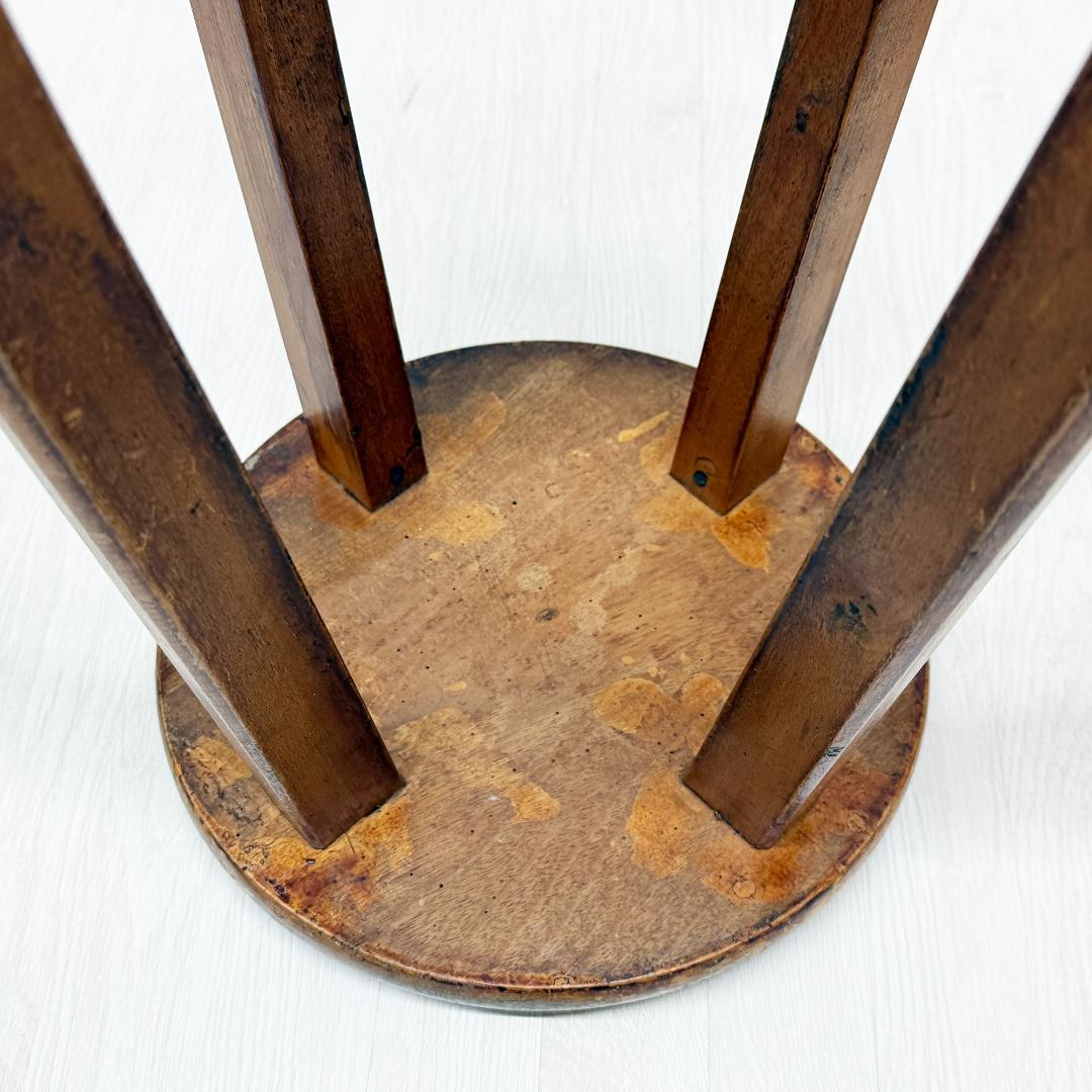 昭和レトロ 木製 丸椅子 2個セット