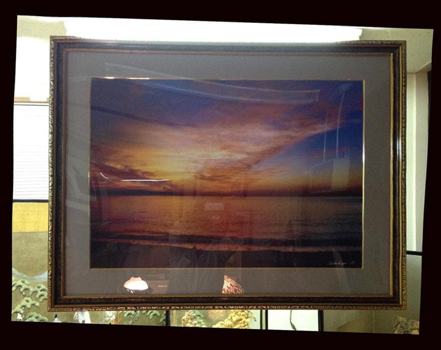 ☆ 扇にひらく夕日 館山 村山ヒデカズ 大型芸術写真 - メルカリ