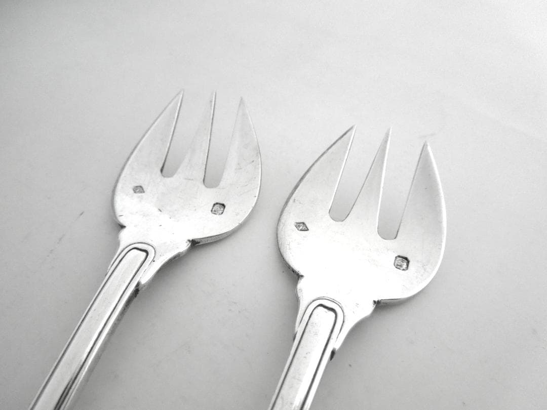 ピュイフォルカ　シルバーフォーク2本　Puiforcat　純銀