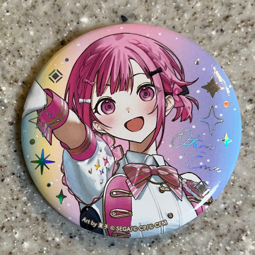 プロセカ感謝祭5周年 オーロラ箔押し缶バッジ ワンダショ 鳳えむ 1個