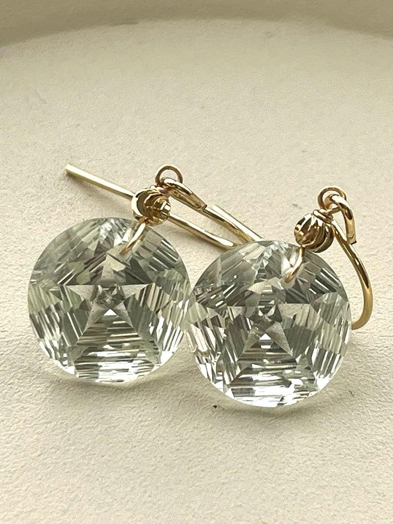 《ラスト》グリーンアメジストスターコーンケーブ＊ピアスorイヤリング