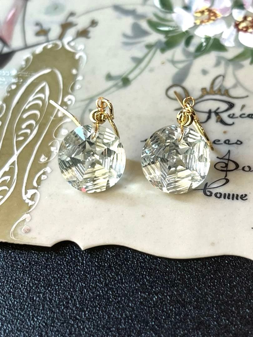 《ラスト》グリーンアメジストスターコーンケーブ＊ピアスorイヤリング