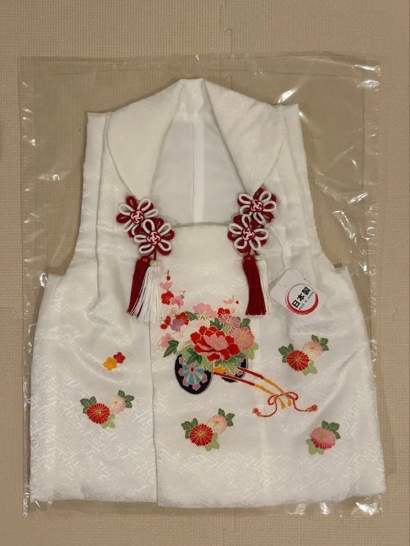 七五三 子供用 正絹 衣装 白被布　【ほぼ未使用】