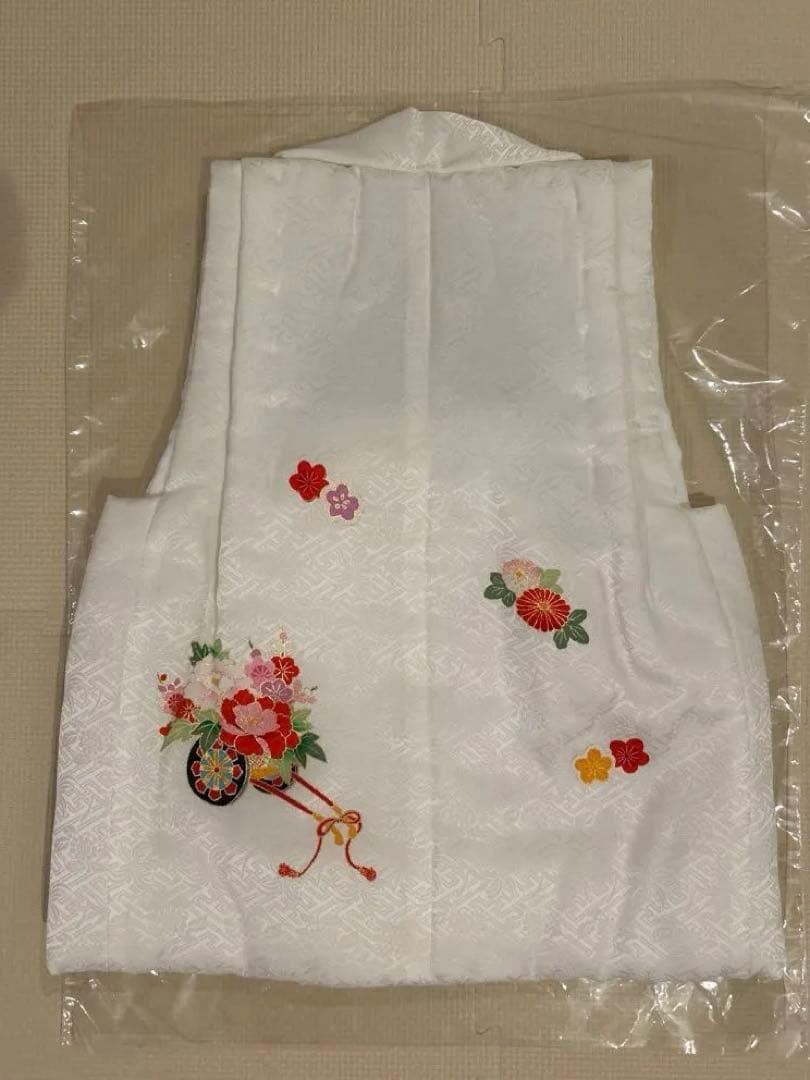 七五三 子供用 正絹 衣装 白被布　【ほぼ未使用】