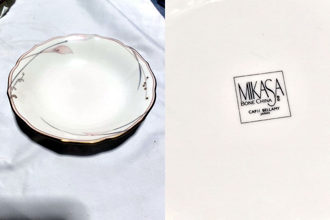 ミカサのベラミー シリーズのリムスープボウル11枚ボーンチャイナ磁皿15枚