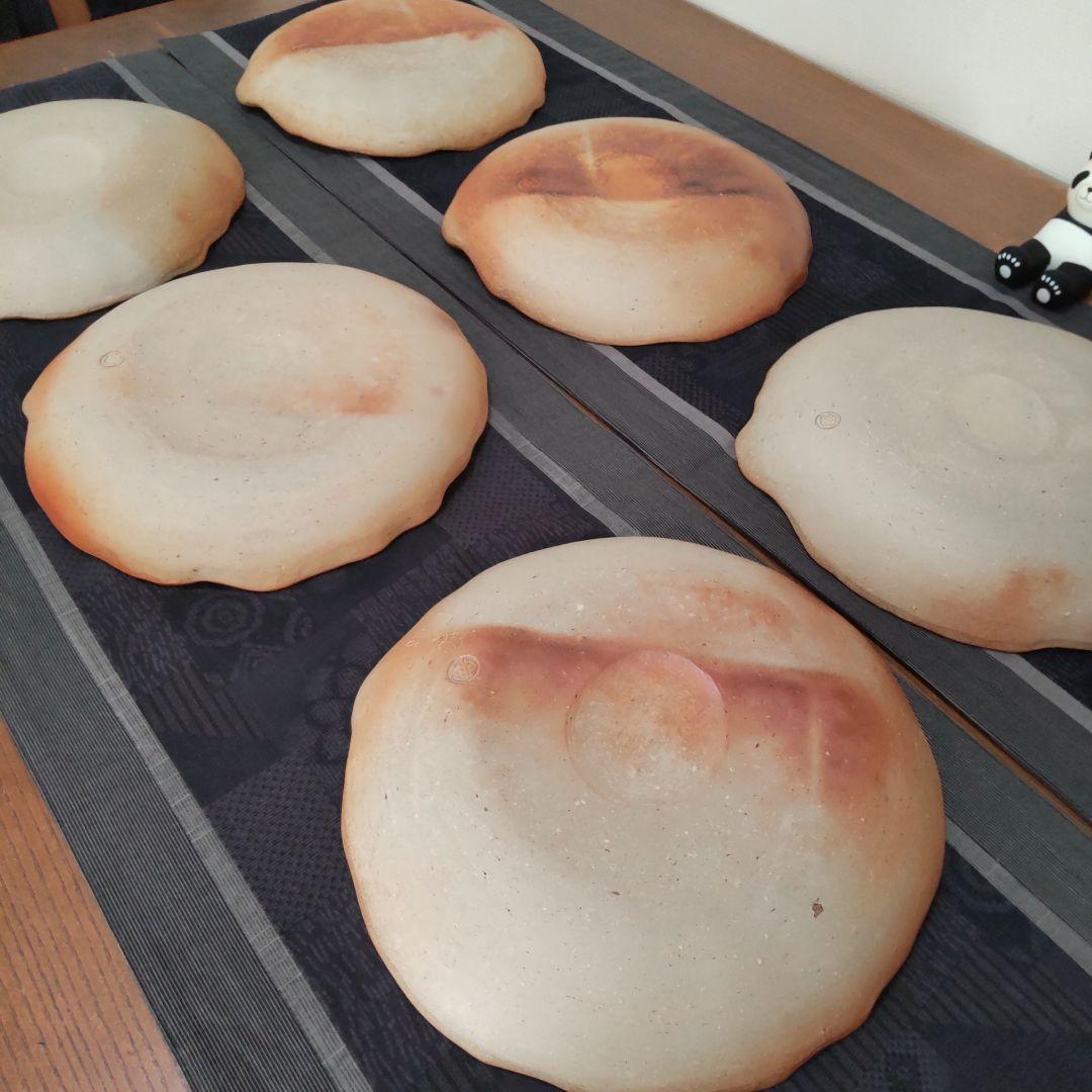 葉 皿 大 6枚 備前焼