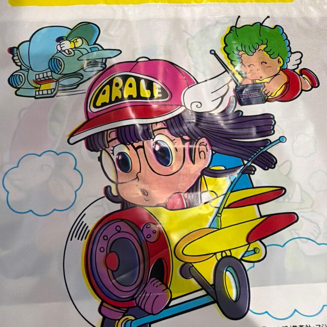 80年代 Dr.スランプ アラレちゃん × Glico 販促用ビニール袋 当時物