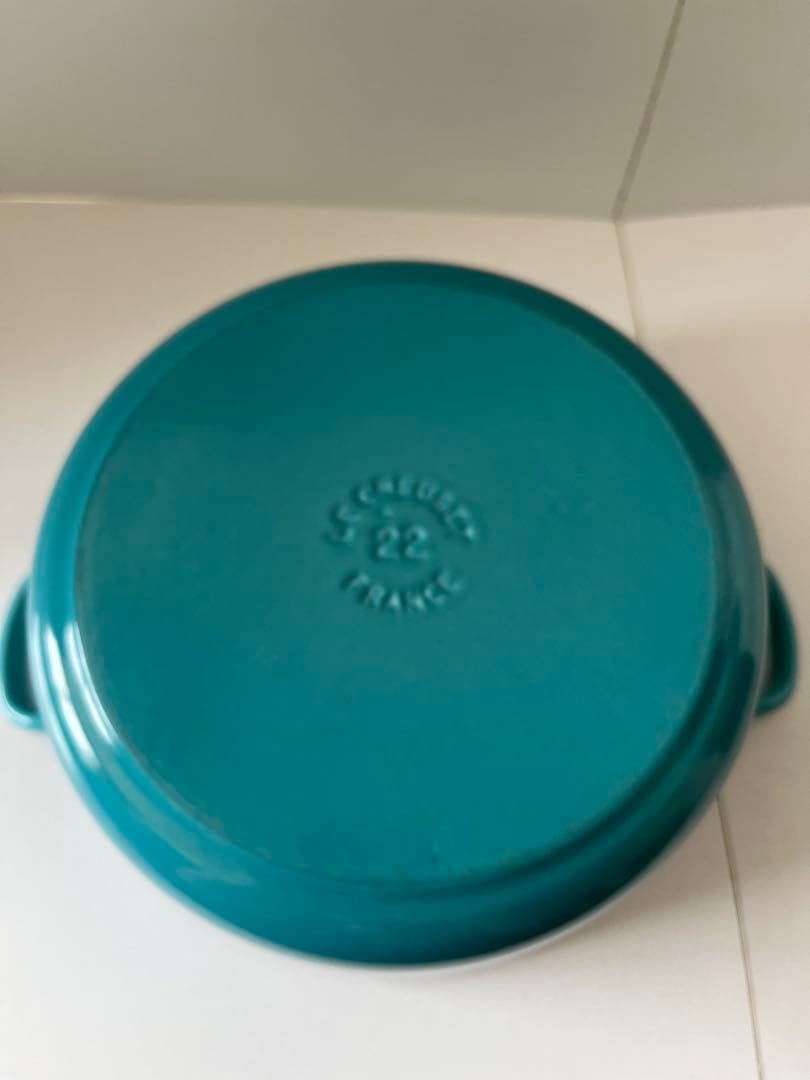 廃盤 限定色 ルクルーゼ ココットロンド 22cm カリビアンブルー - メルカリ