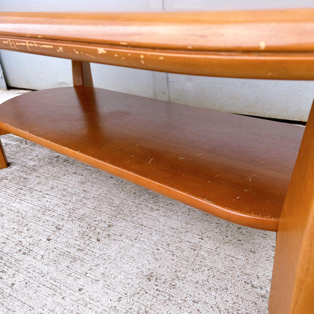 【送料込】マルニ木工 天然木 センターテーブル 楕円形 ローテーブル