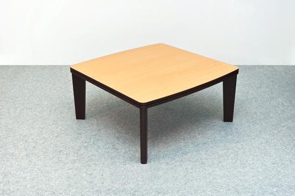 《新品・送料無料》カジュアルコタツ　R天板　75×75　正方形　BR/NA