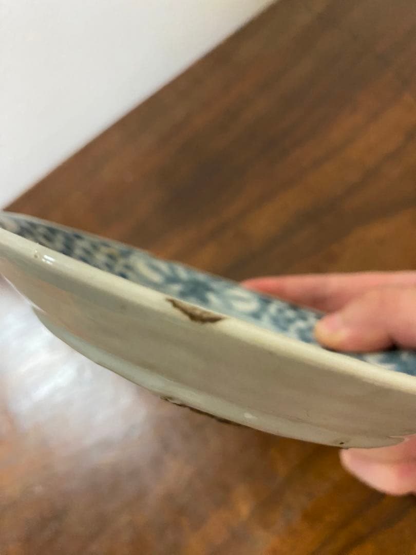 明時代 青花皿 唐物 花鸟