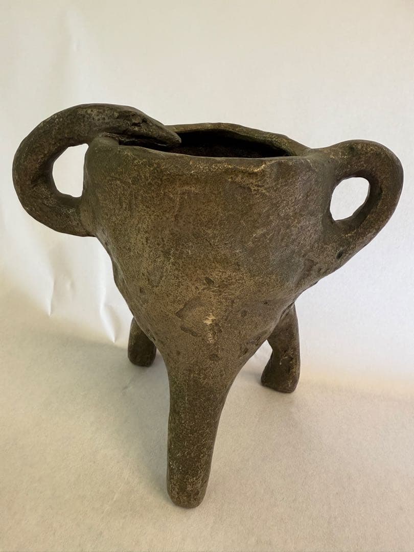 北村西望造1977年作品 干支　蛇　へび　ブロンズ製　ブロンズ 置物 時代物