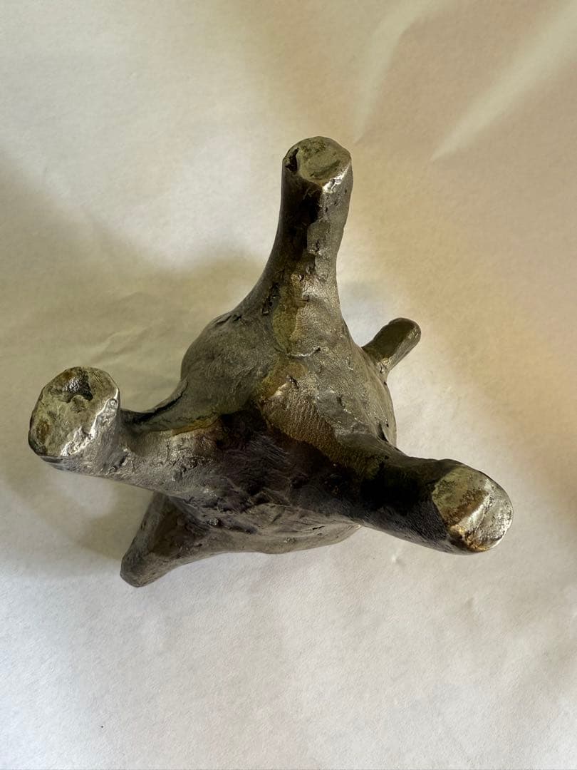 北村西望造1977年作品 干支　蛇　へび　ブロンズ製　ブロンズ 置物 時代物