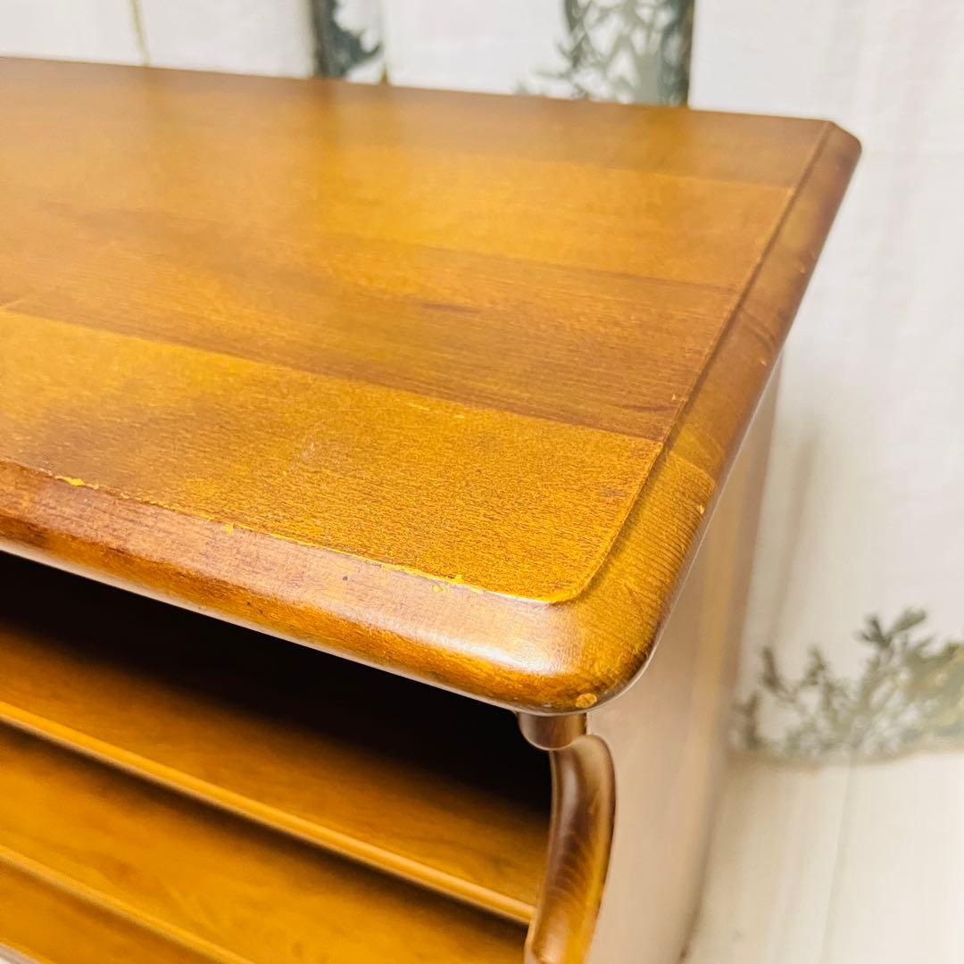 昭和レトロ カリモク コロニアル 木製ラック 木製 飾り棚 スリッパラック古家具