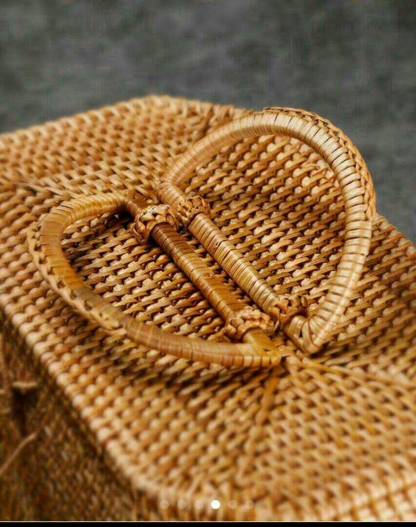 手作り籐製茶器収納ケースケース入りスーツケース かご&amp;amp;lt;7