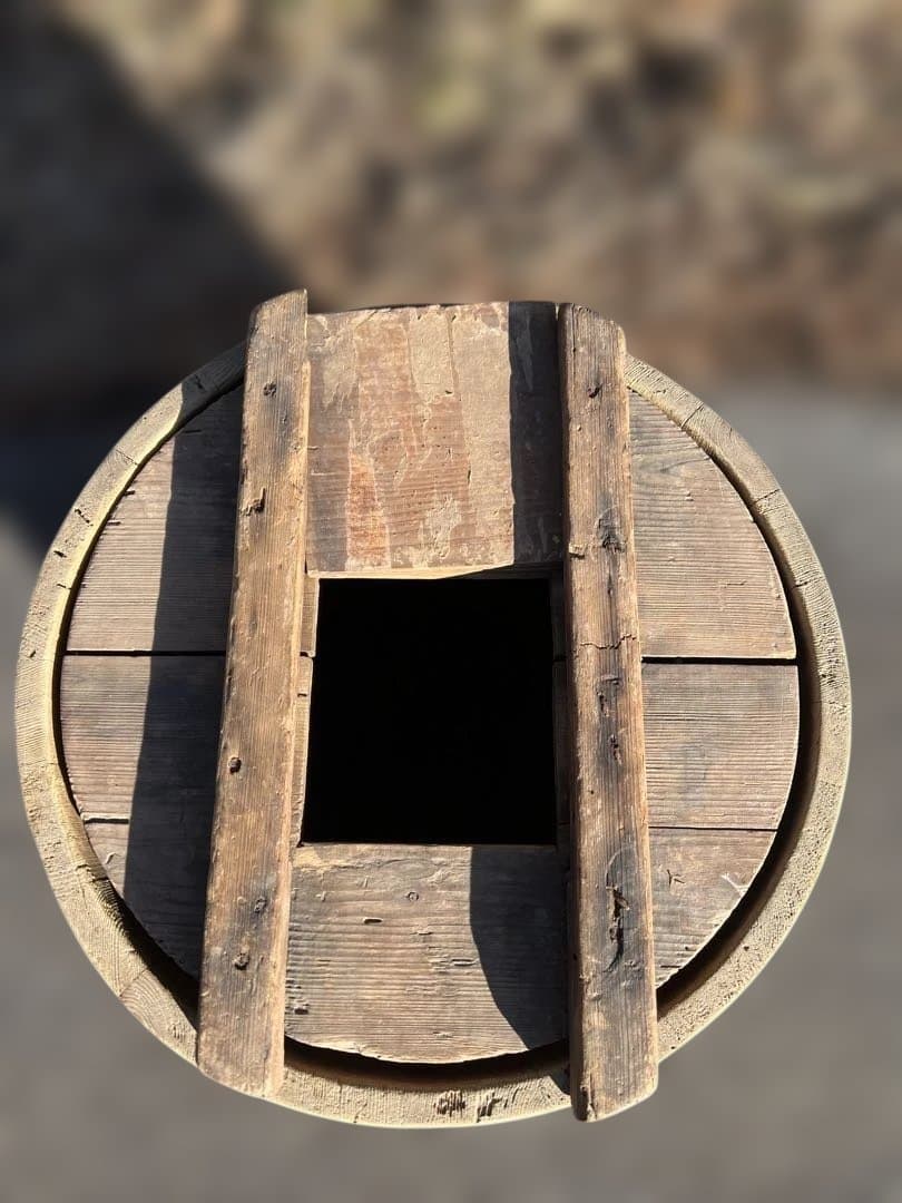 木製　漬物樽　蓋付き