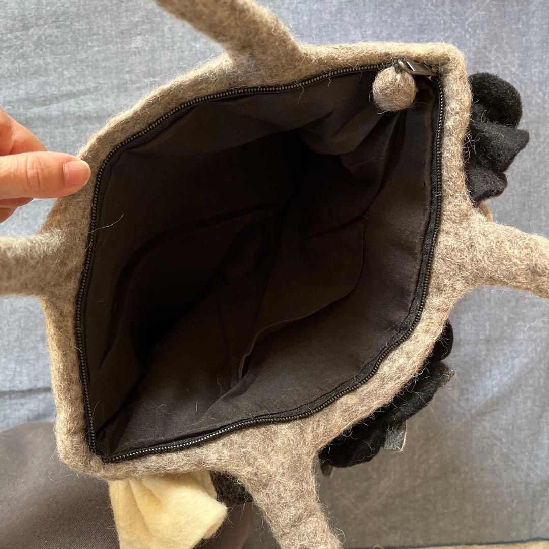 ウール生地　トートバッグ