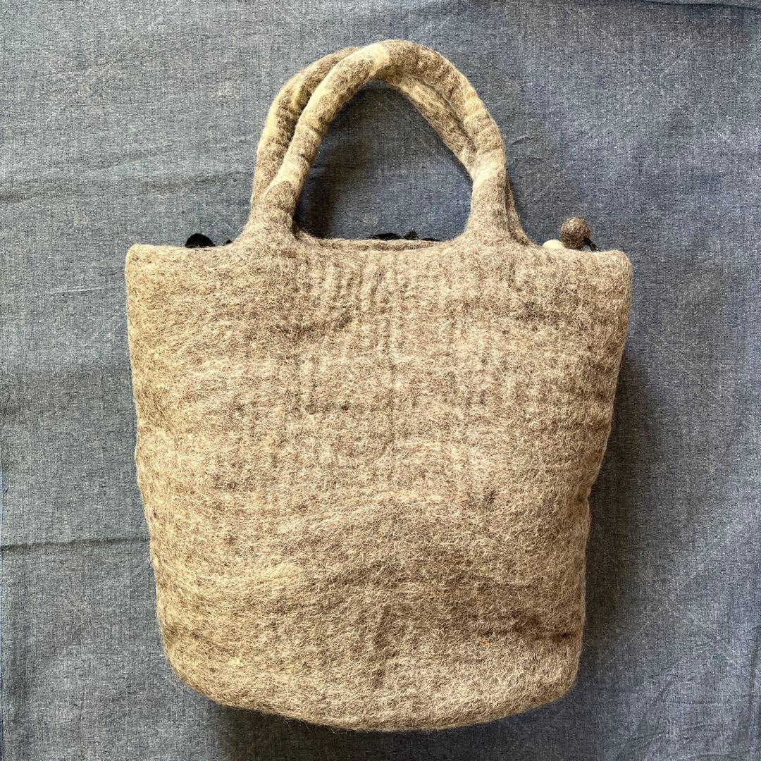 ウール生地　トートバッグ