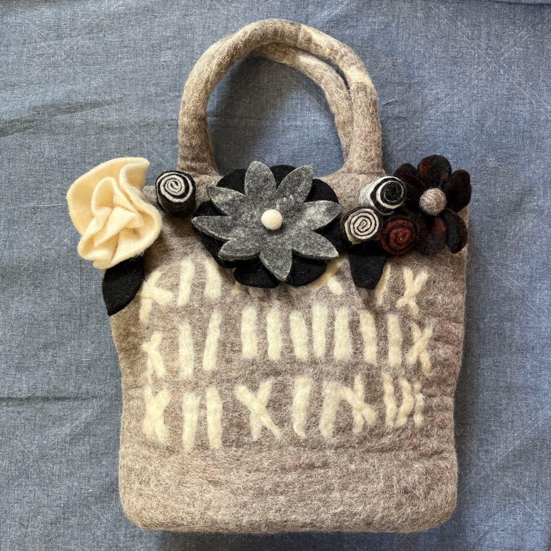 ウール生地　トートバッグ