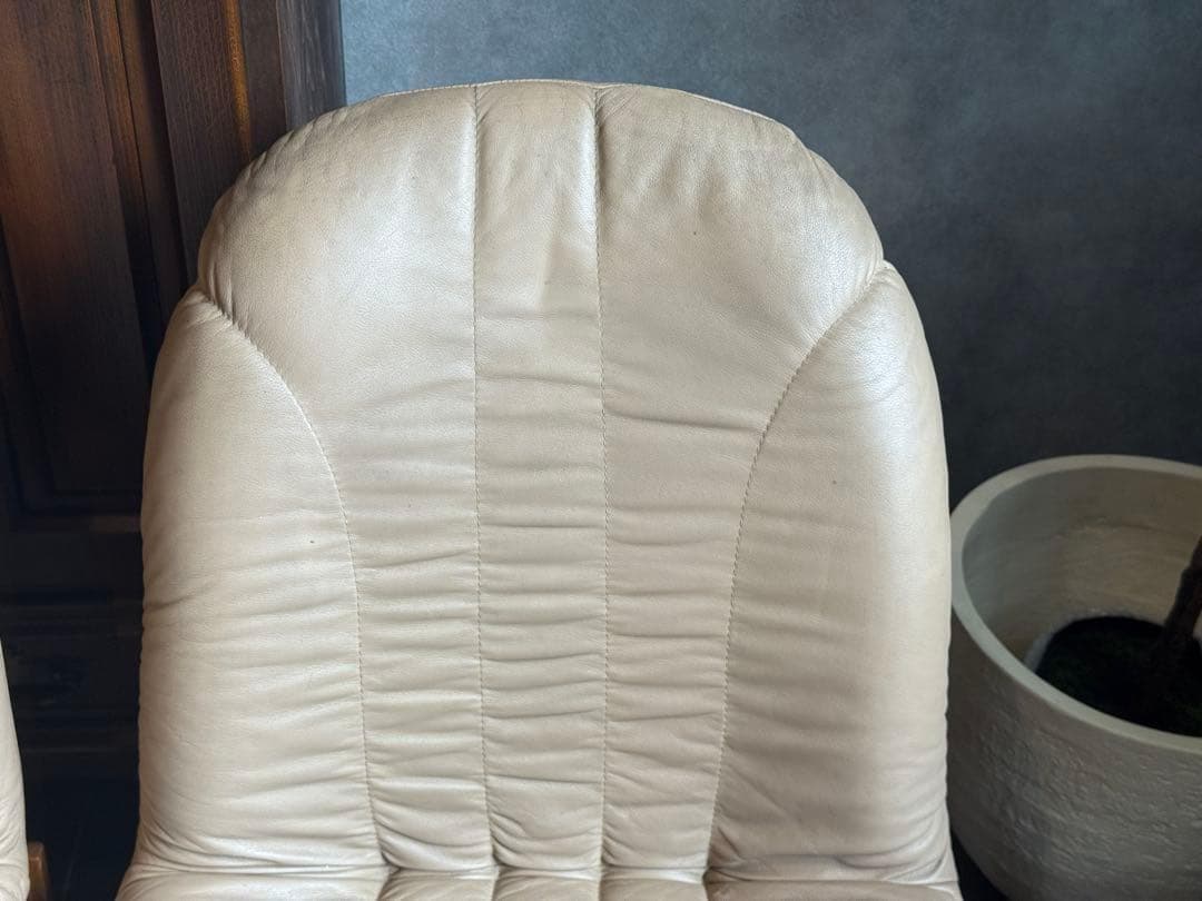 ②FUKURA フクラ　レザー　ヴィンテージ　レトロ　本革　ミッドセンチュリー