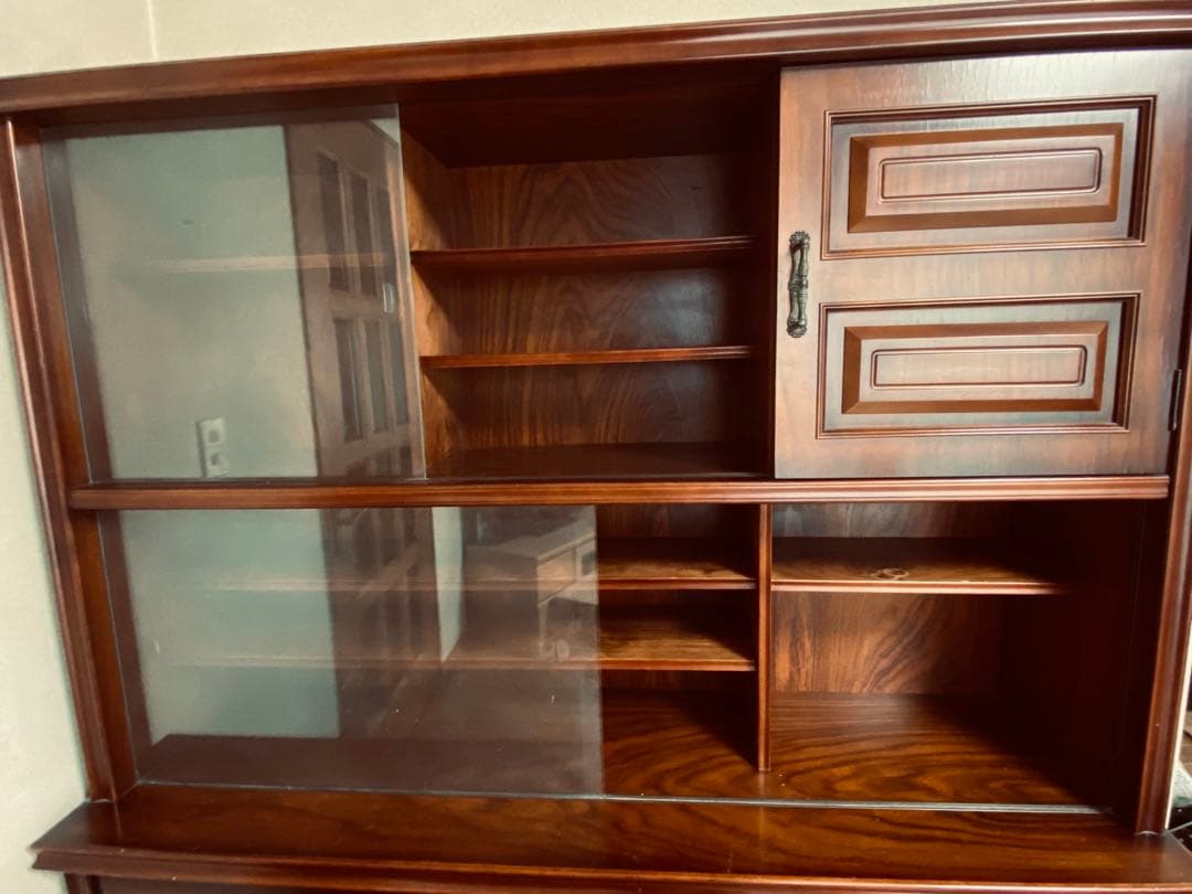 サイドボード 木製キャビネット ダークブラウン