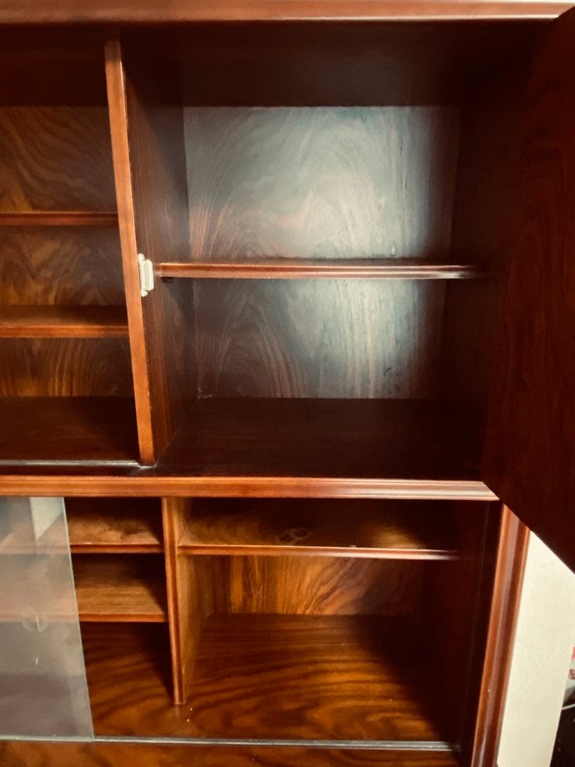 サイドボード 木製キャビネット ダークブラウン