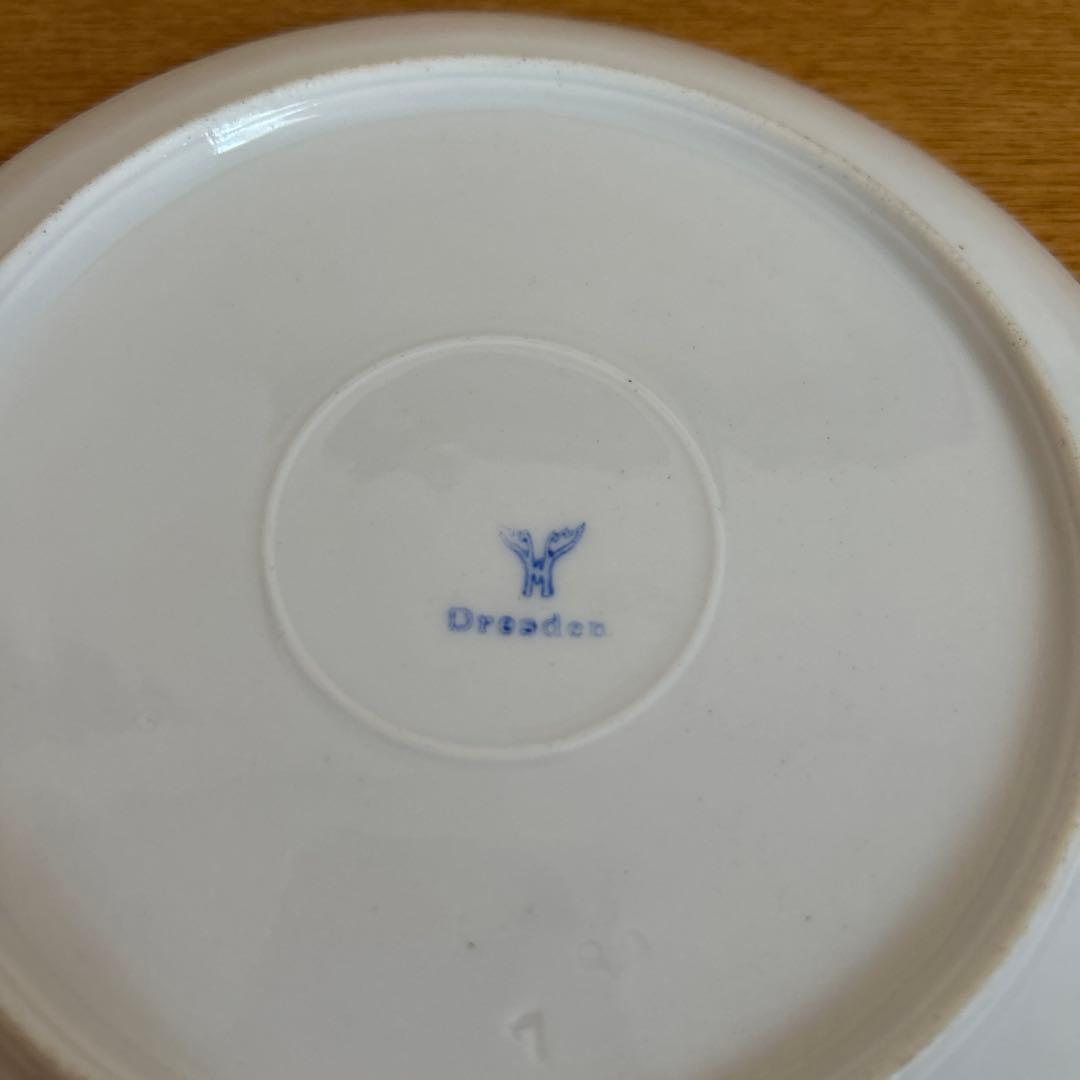 【ドレスデン】Ornamental 花柄リボン皿 6枚セット