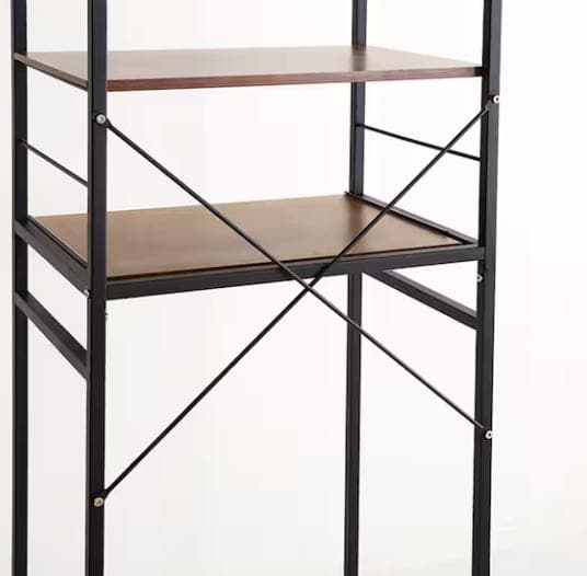 【新品・美品】ヴィンテージテイストのゴミ箱上レンジラック (WAL)