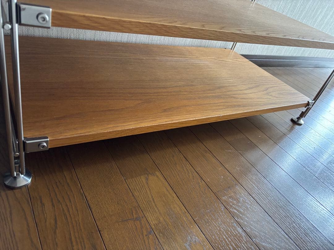無印良品 ステンレスユニットシェルフ オーク材 幅84cm
