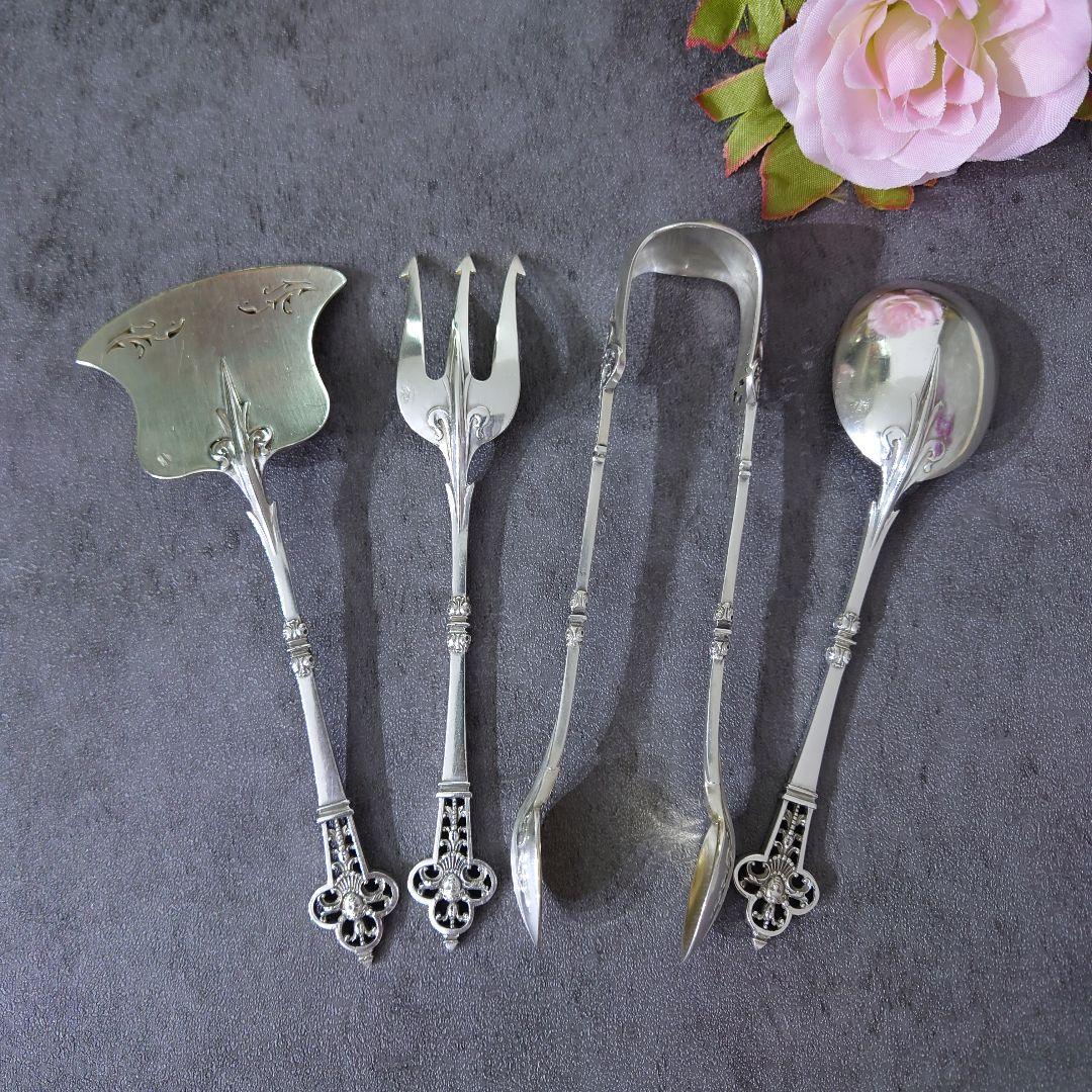 カルディヤック ルネサンス ルネッサンス デザートサーバー 4点 ヴェルメイユ