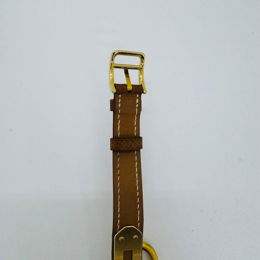 ✨HERMES✨エルメス✨クォーツ✨ゴールド文字盤✨ブラウン✨ケリーウォッチ✨