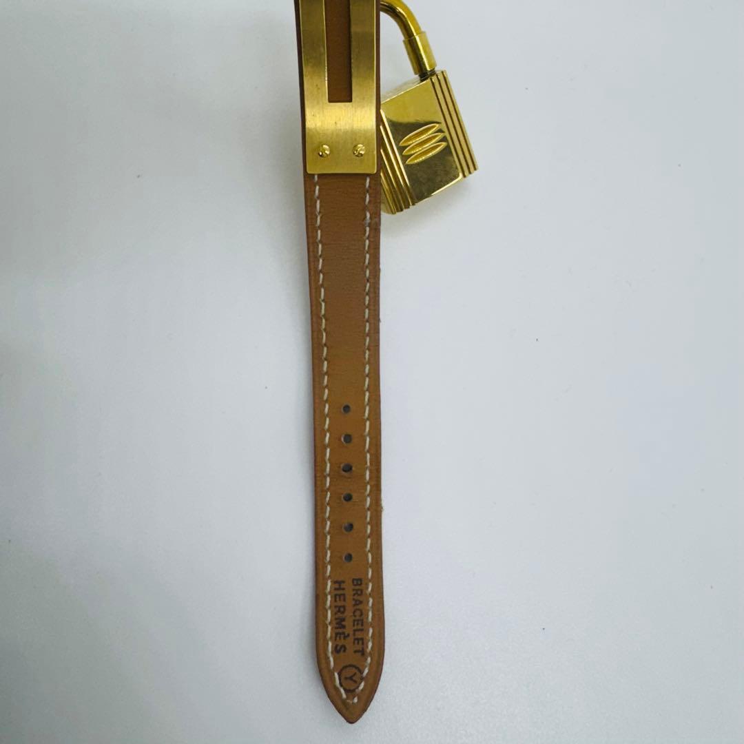 ✨HERMES✨エルメス✨クォーツ✨ゴールド文字盤✨ブラウン✨ケリーウォッチ✨