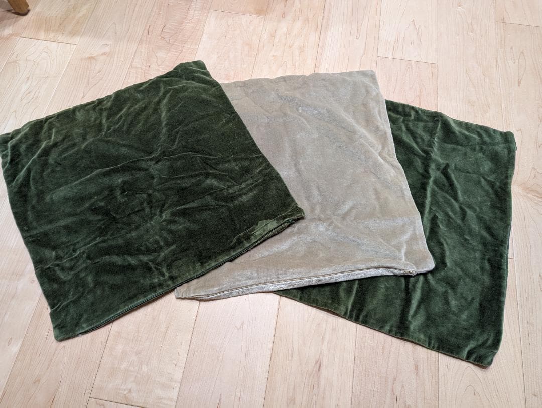 【希少】Crate & Barrell リネン風クッションカバー ３つセット