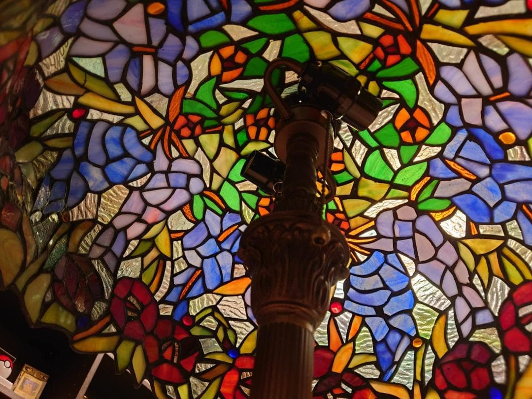 フロアライト 藤 アンティーク 薔薇 スタイル ステンドグラス