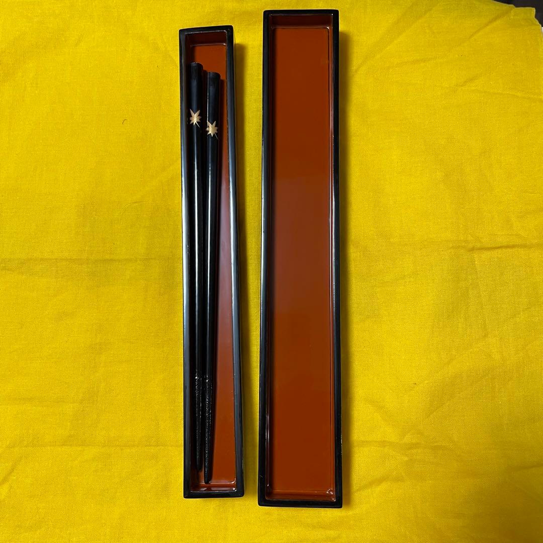 輪島塗　箸入れ　箸付き　新品