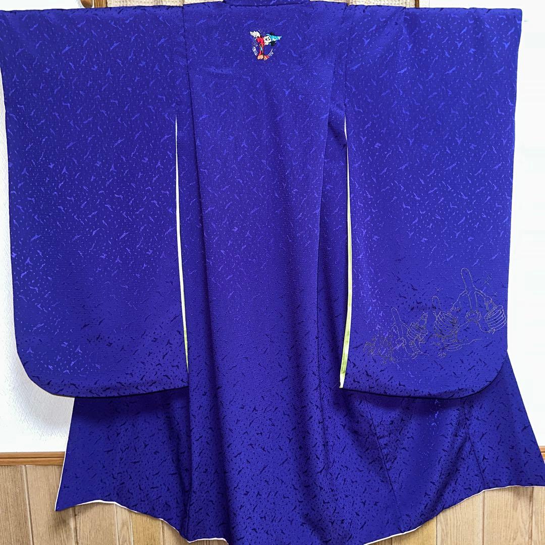 七五三　3歳　ディズニーミッキー着物　袴　小物セット