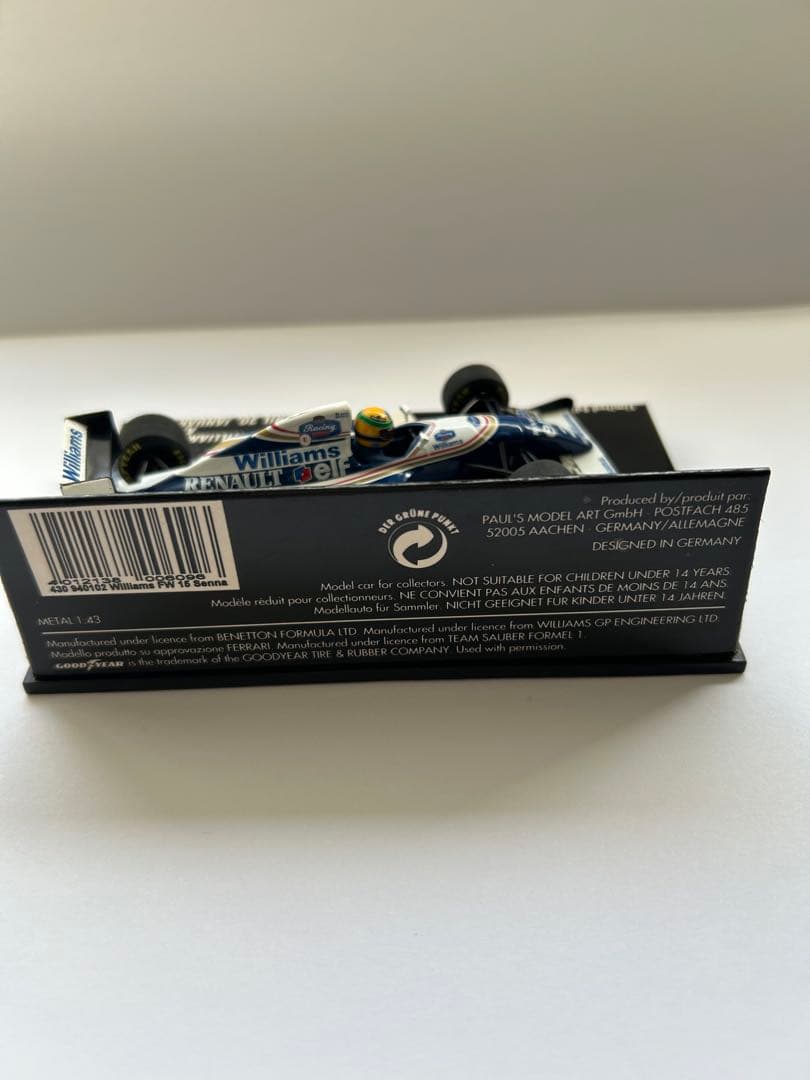 ミニチャンプス 1/43 ウイリアムズ ルノー FW15 アイルトン•セナ 限定