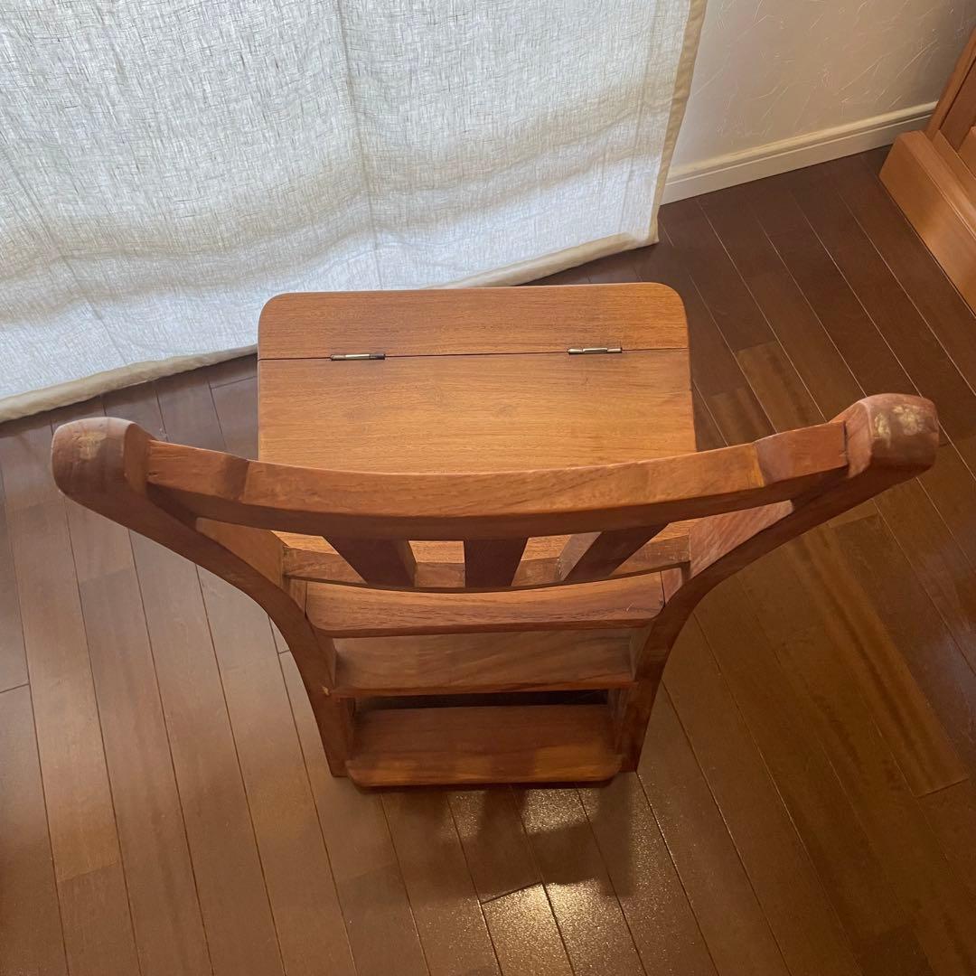 GALLUP ギャラップ 木製スラットバックチェア 脚立 変形 2way