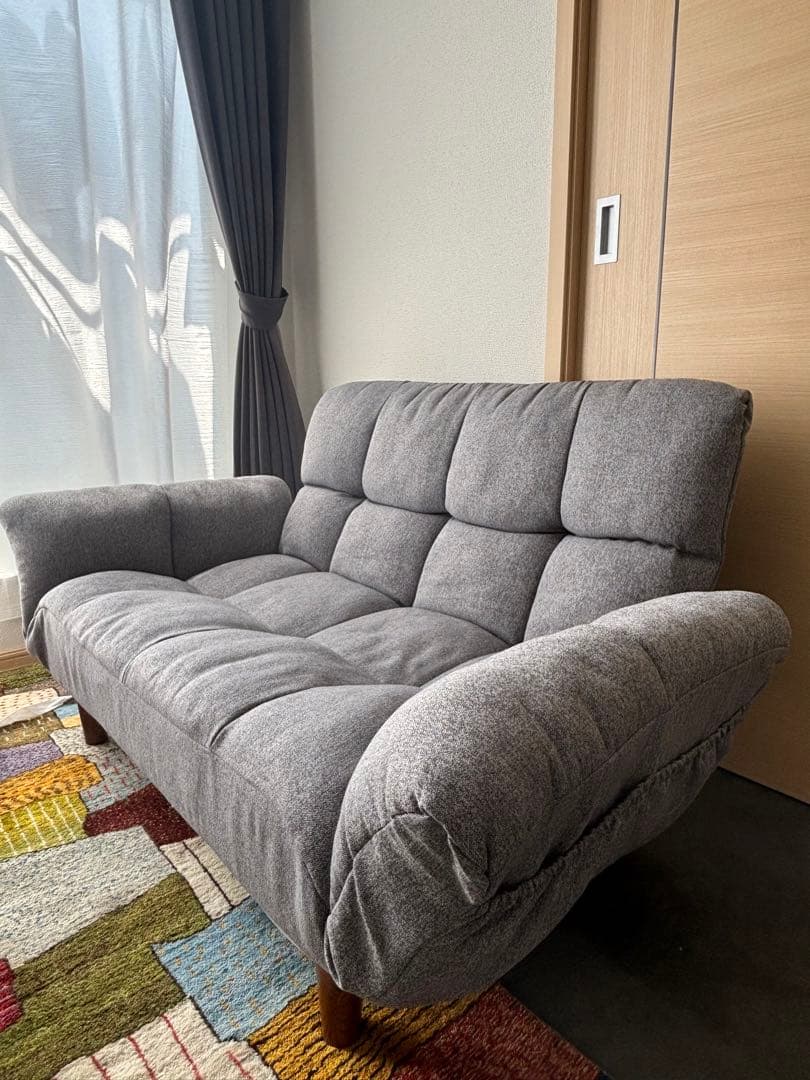 ニトリ コンパクトソファ(ポケットO GY)カバー付き！ - メルカリ