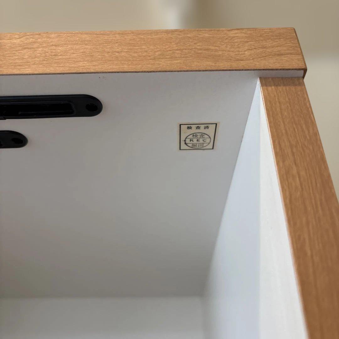 美品！堀田木工オープン食器棚ナチュラル木目調 食器棚 強化ガラス扉 カップボード