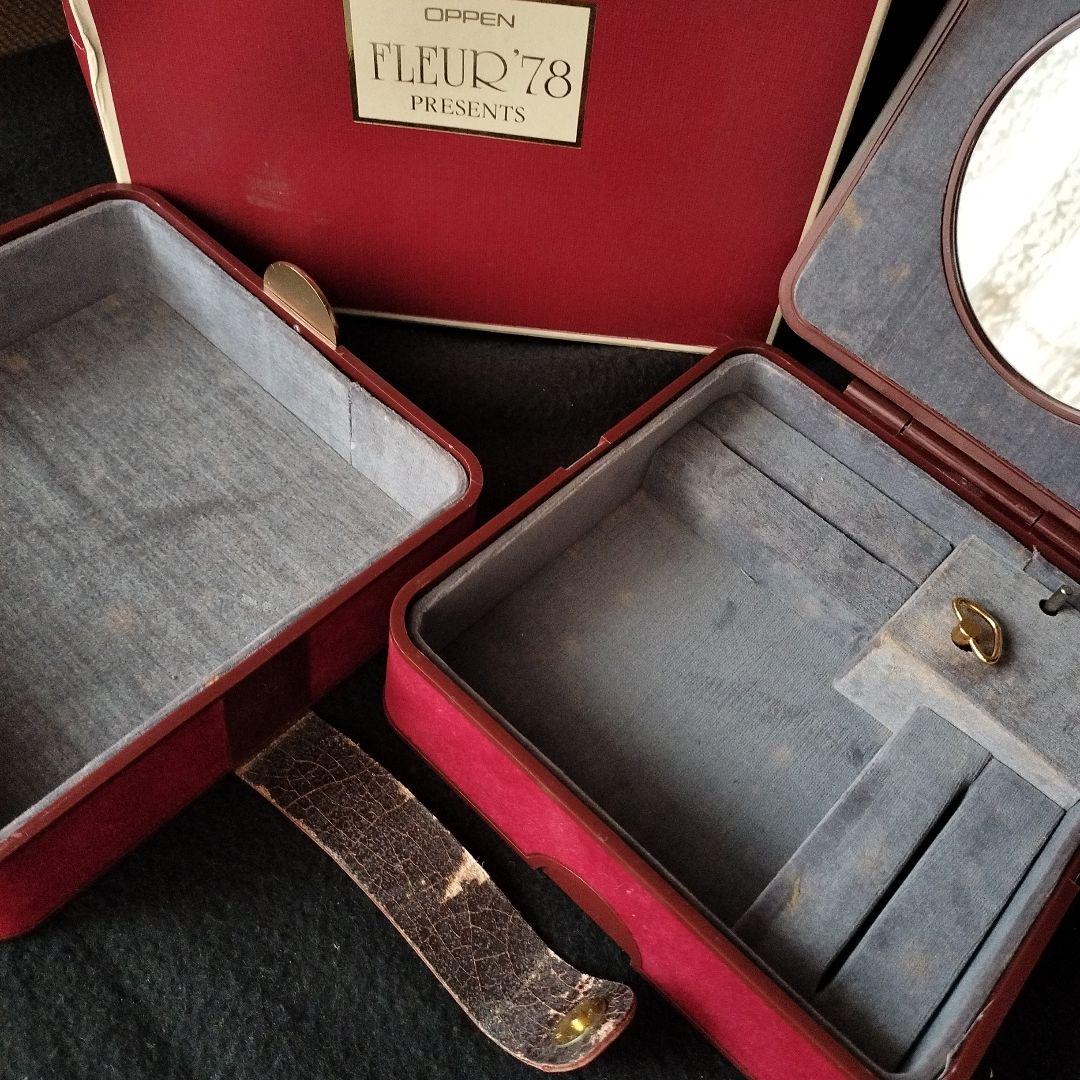 【アンティーク】赤いオルゴールボックス ジュエリーBOX