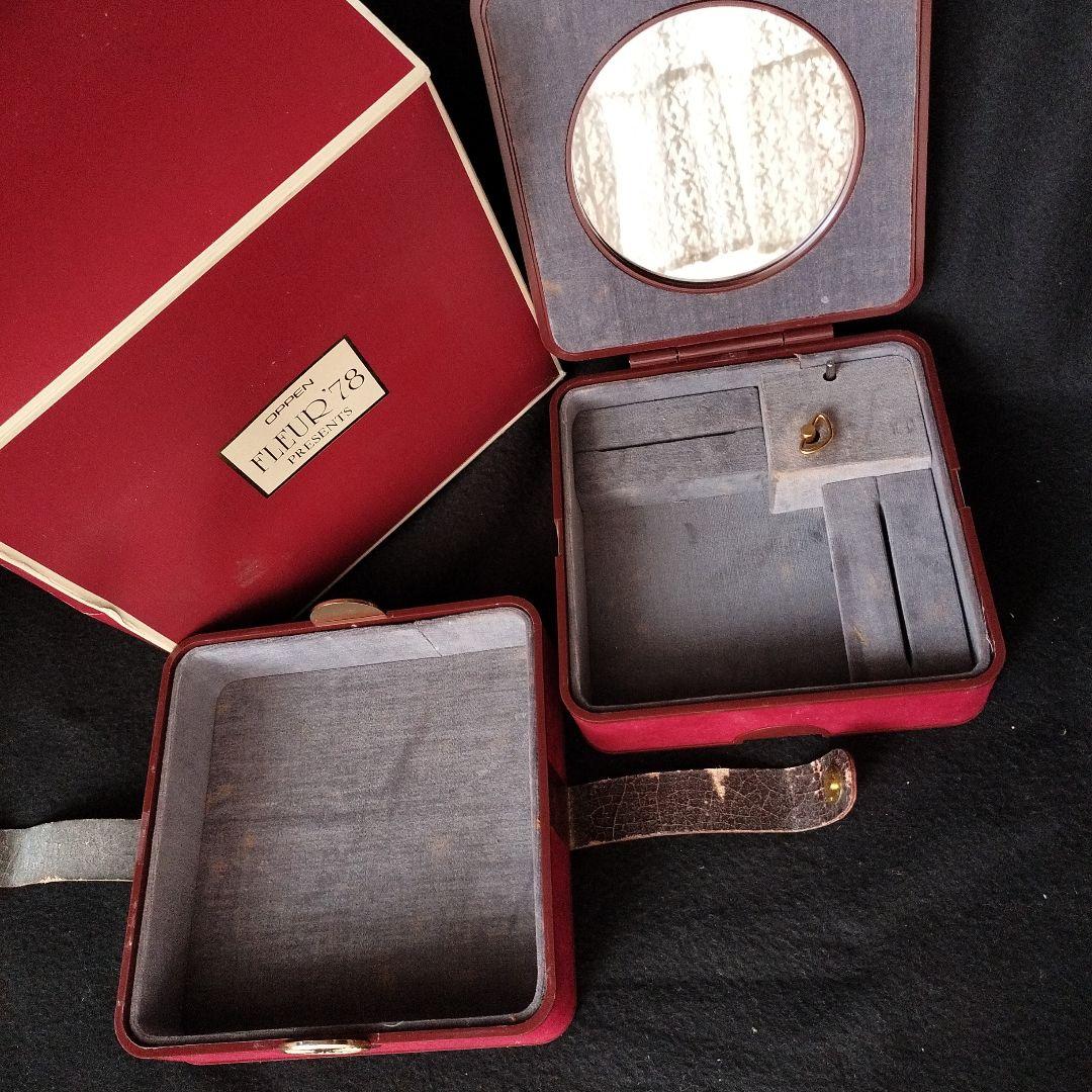 【アンティーク】赤いオルゴールボックス ジュエリーBOX