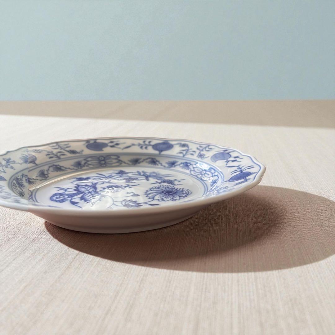 新品未使用☆Meissen ブルーオニオン プレート20cm 2枚セット 美品