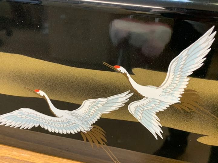 \"鶴\"セット No.95-2 飾り台と屏風セット　2段飾り　雛人形