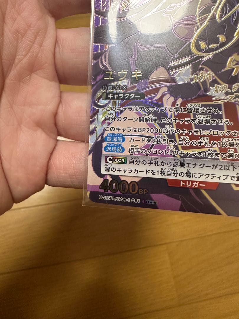 ユニオンアリーナ SAO ユウキ SR パラレル サイン 星2 1枚 - メルカリ