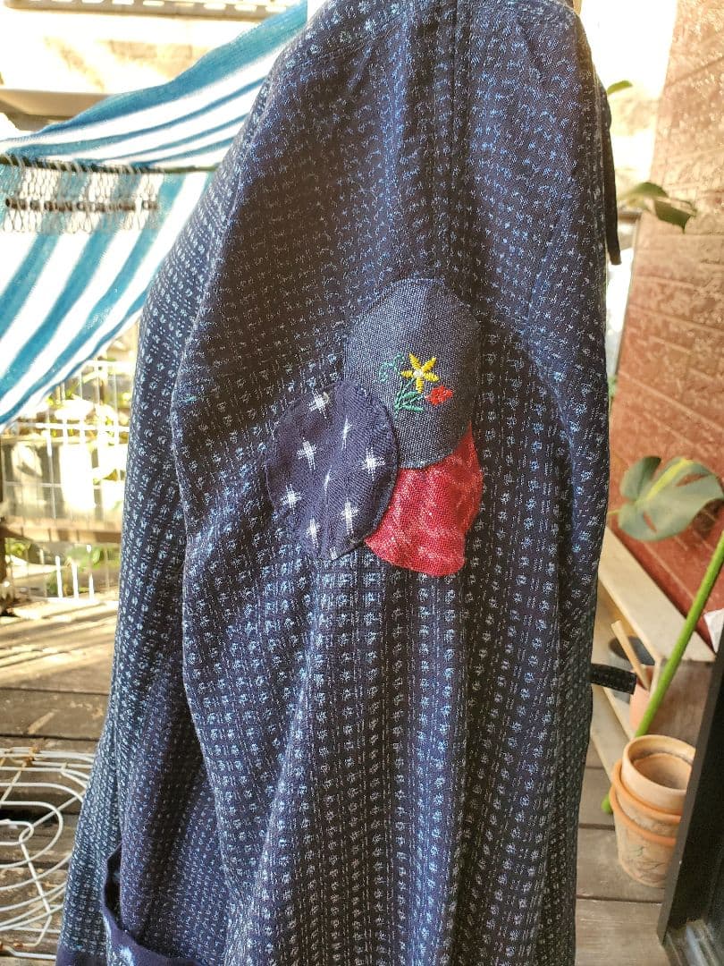 久留米絣の割烹着、エプロン