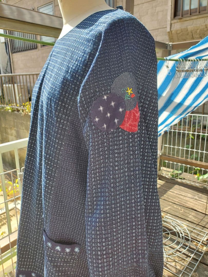 久留米絣の割烹着、エプロン