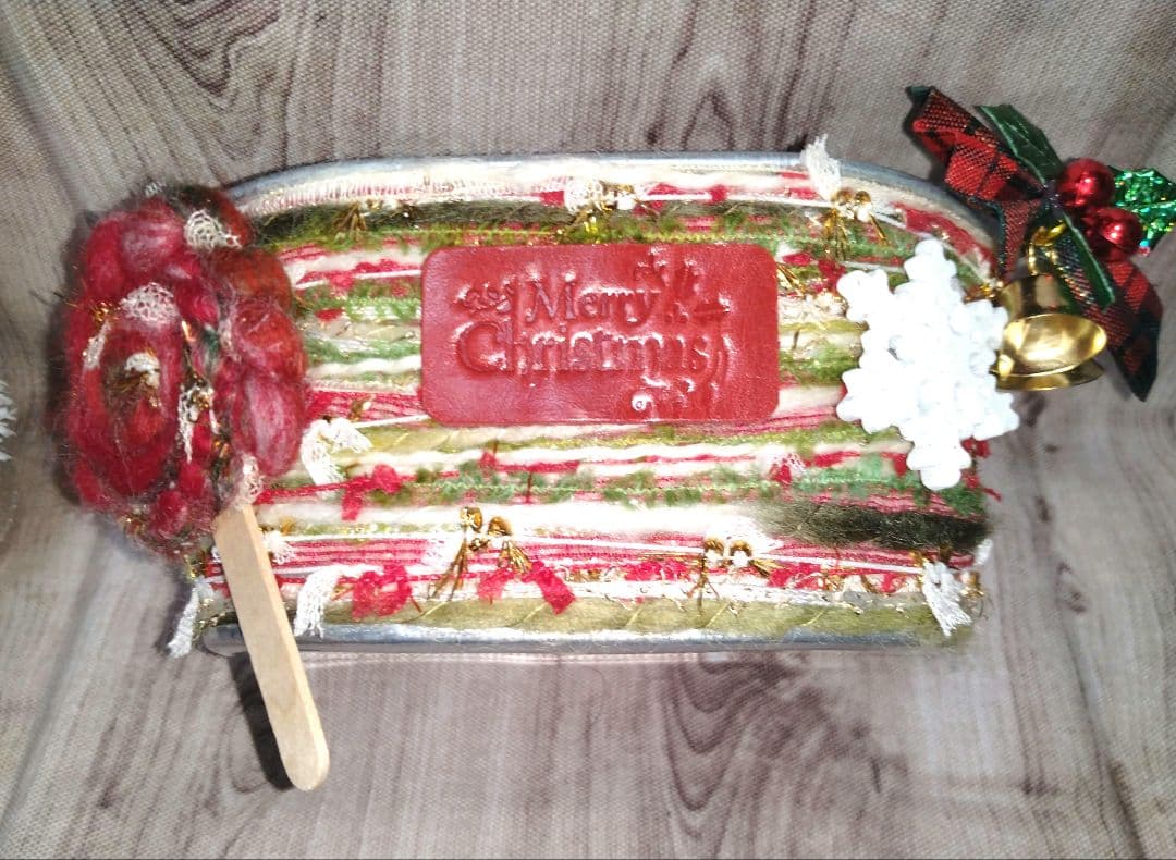 Ａタイプ　クリスマスバージョン　引き揃え糸リメ缶タグセット