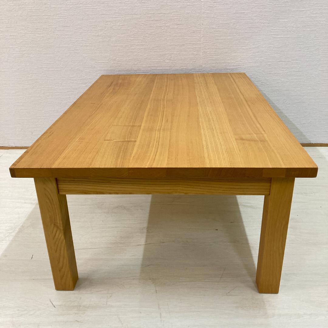 【無印良品】タモ材　センターテーブル　リビングテーブル　天然木　引き出し付