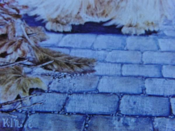 井上覚造、ボンジュール、希少な額装用画集より、美品、新品額装付